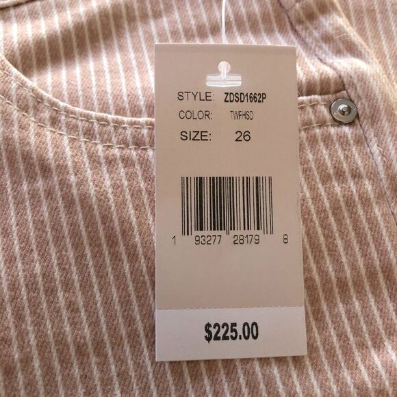 AG Jodi Pinstripe Twiggy High Waist Crop Flare Jeans Sz 26 - Picture 13 of 13